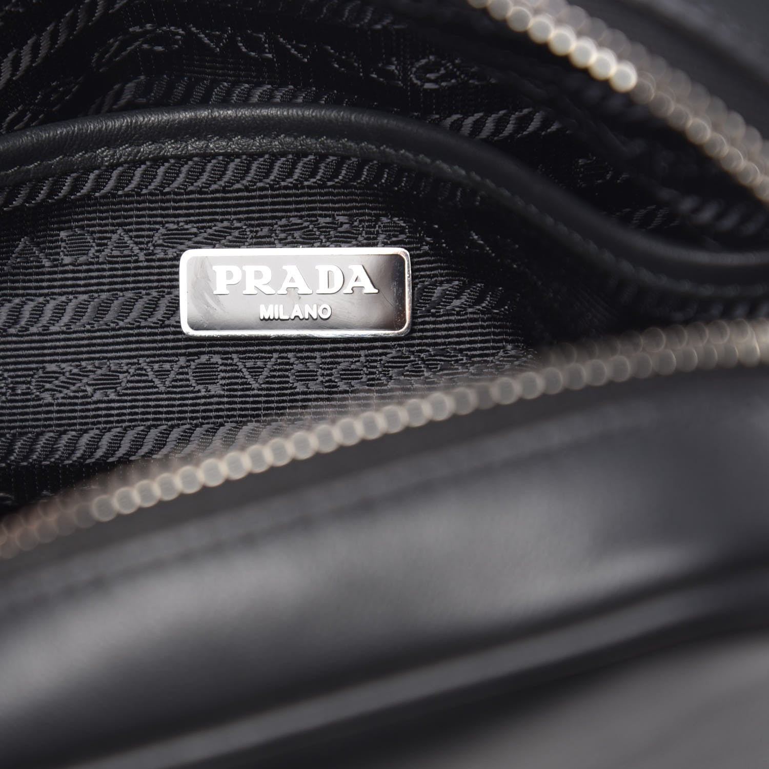 Prada Soft Calfskin Camera Crossbody Bag Black 6 of 10