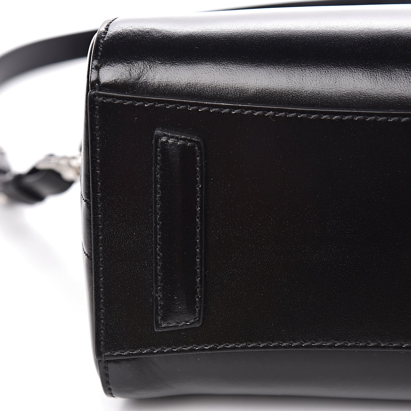 Shiny Lord Calfskin Mini Antigona Black