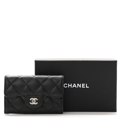 Chanel Caviar Quilted Flap Card Holder Wallet Black 9 of 9