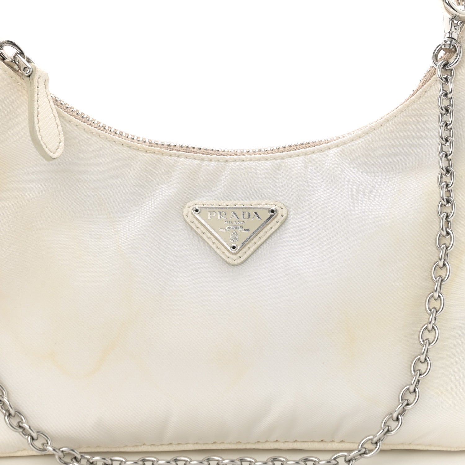 Prada Nylon Re-Edition 2005 Shoulder Bag White 10 of 16