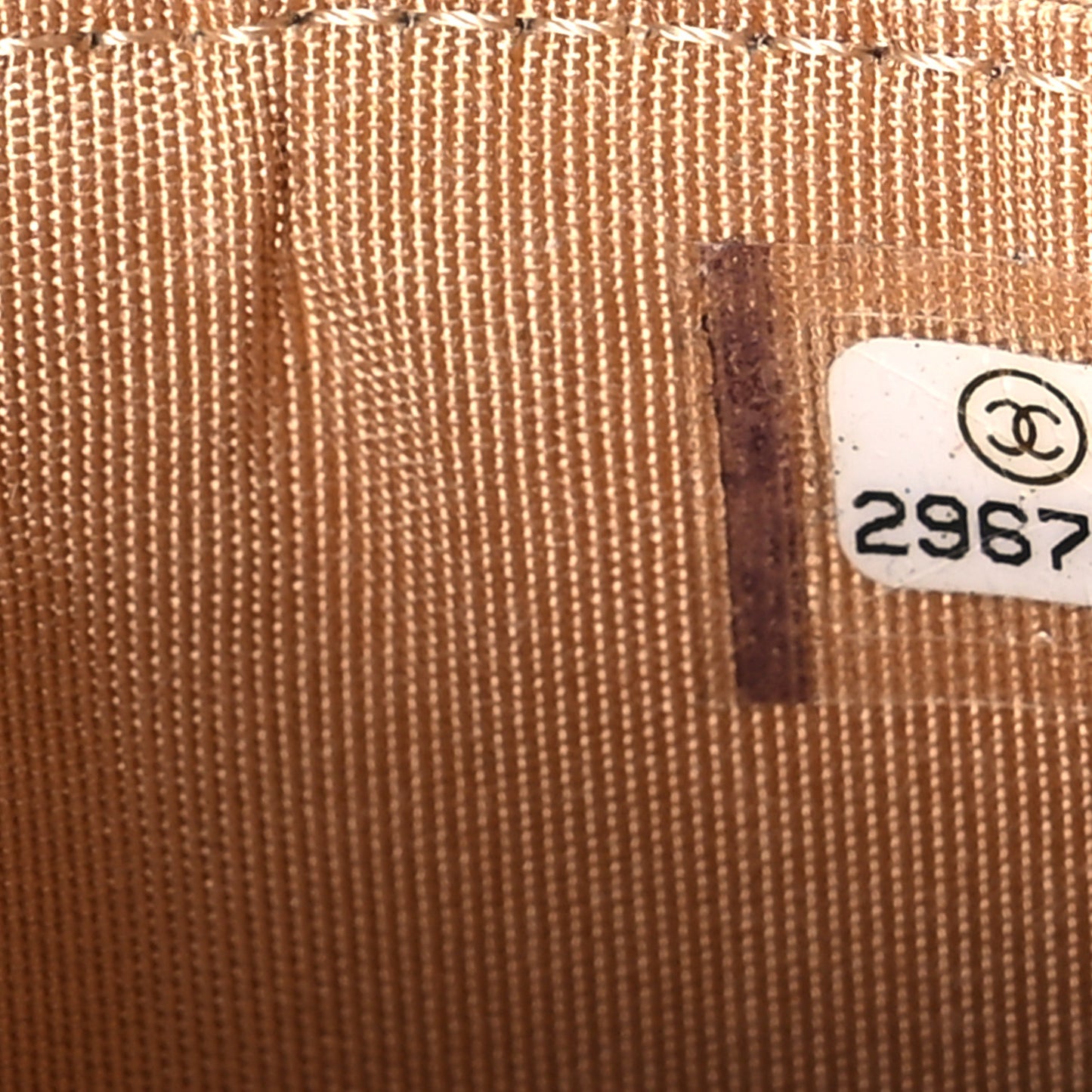 Lambskin Quilted Boy Card Holder Beige