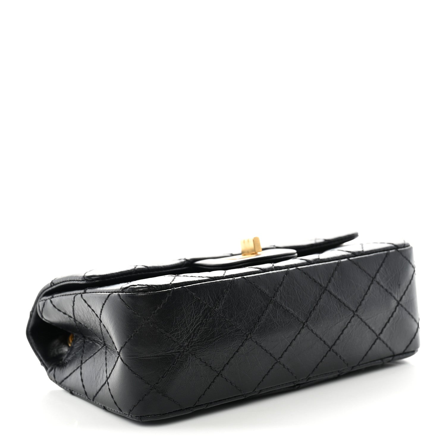 Chanel Aged Calfskin Quilted 2.55 Reissue Mini Flap Black 4 of 11