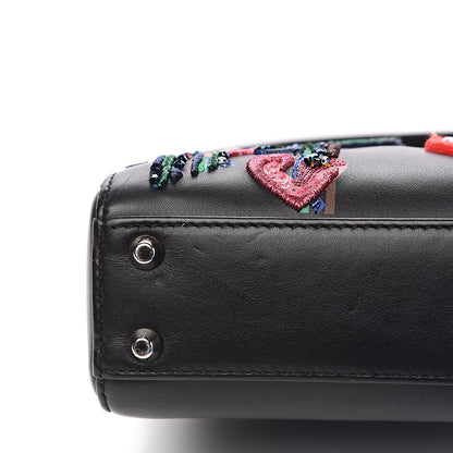 Christian Dior Smooth Calfskin Embroidered Micro Lady Dior Black 10 of 10