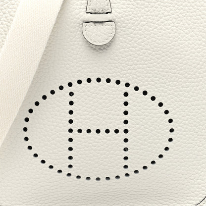 Hermes Taurillon Clemence Amazone Evelyne TPM New White 8 of 11