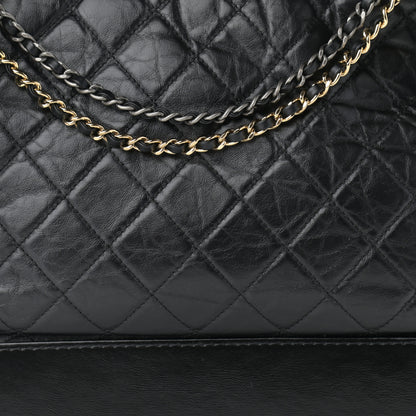 Chanel Aged Calfskin Quilted Large Gabrielle Hobo Black 8 of 11