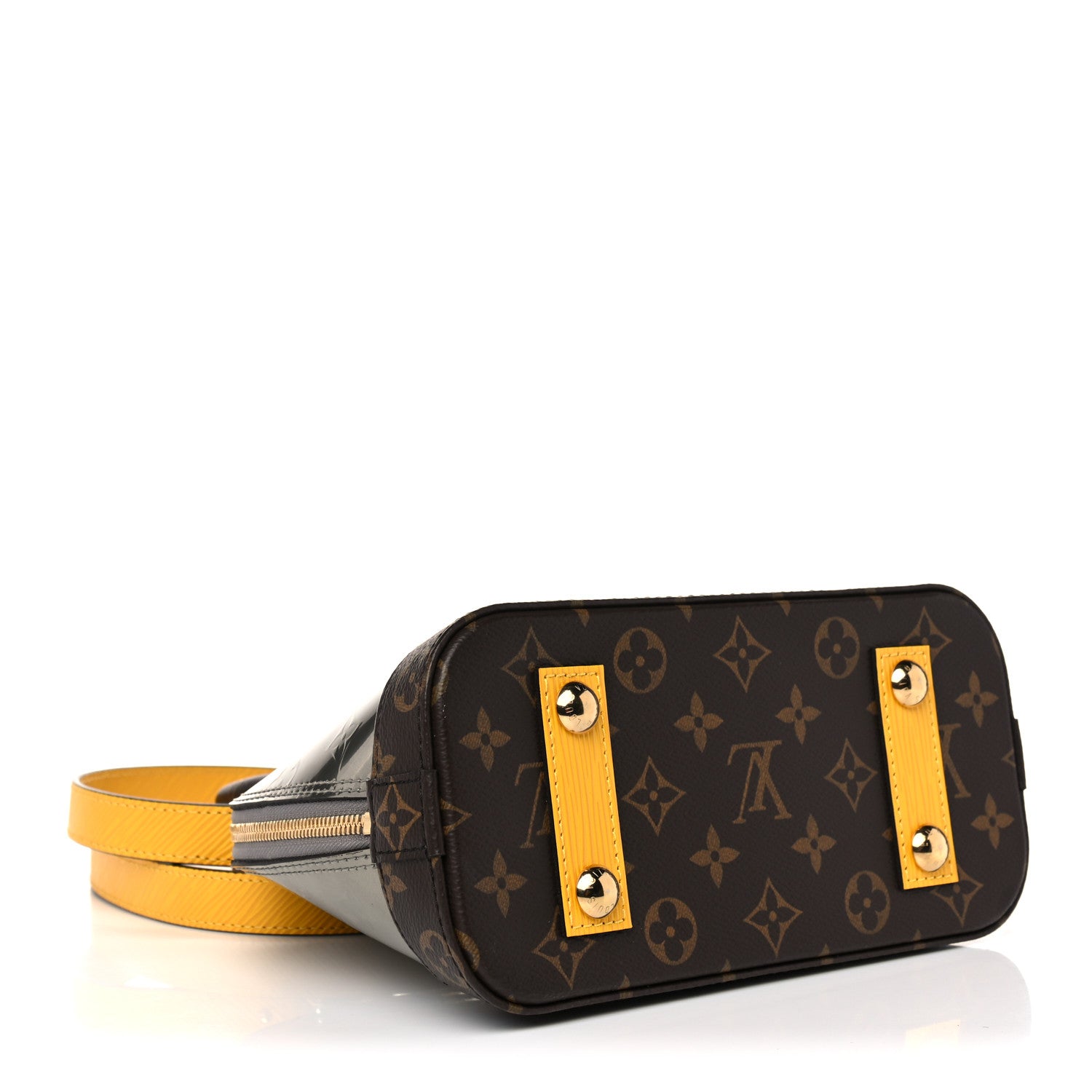 Louis Vuitton Vernis Epi Monogram Alma BB Bitume Metallise 3 of 10