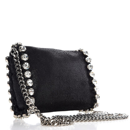 Stella McCartney Shaggy Deer Tiny Fold Over Falabella Crystal Crossbody Black 3 of 8