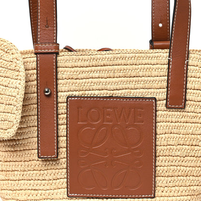 Loewe Raffia Small Elephant Basket Tote Bag Natural Tan 7 of 10