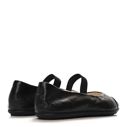 Chanel Lambskin Cap Toe CC Mary Jane Flats 37 Black 5 of 10