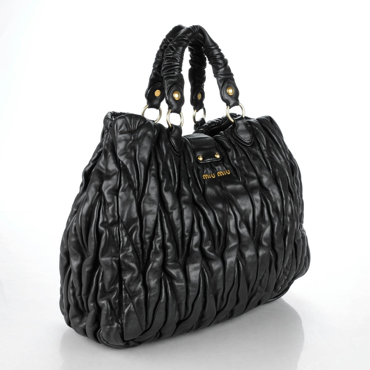 Nappa Matelasse Shopping Tote Nero Black