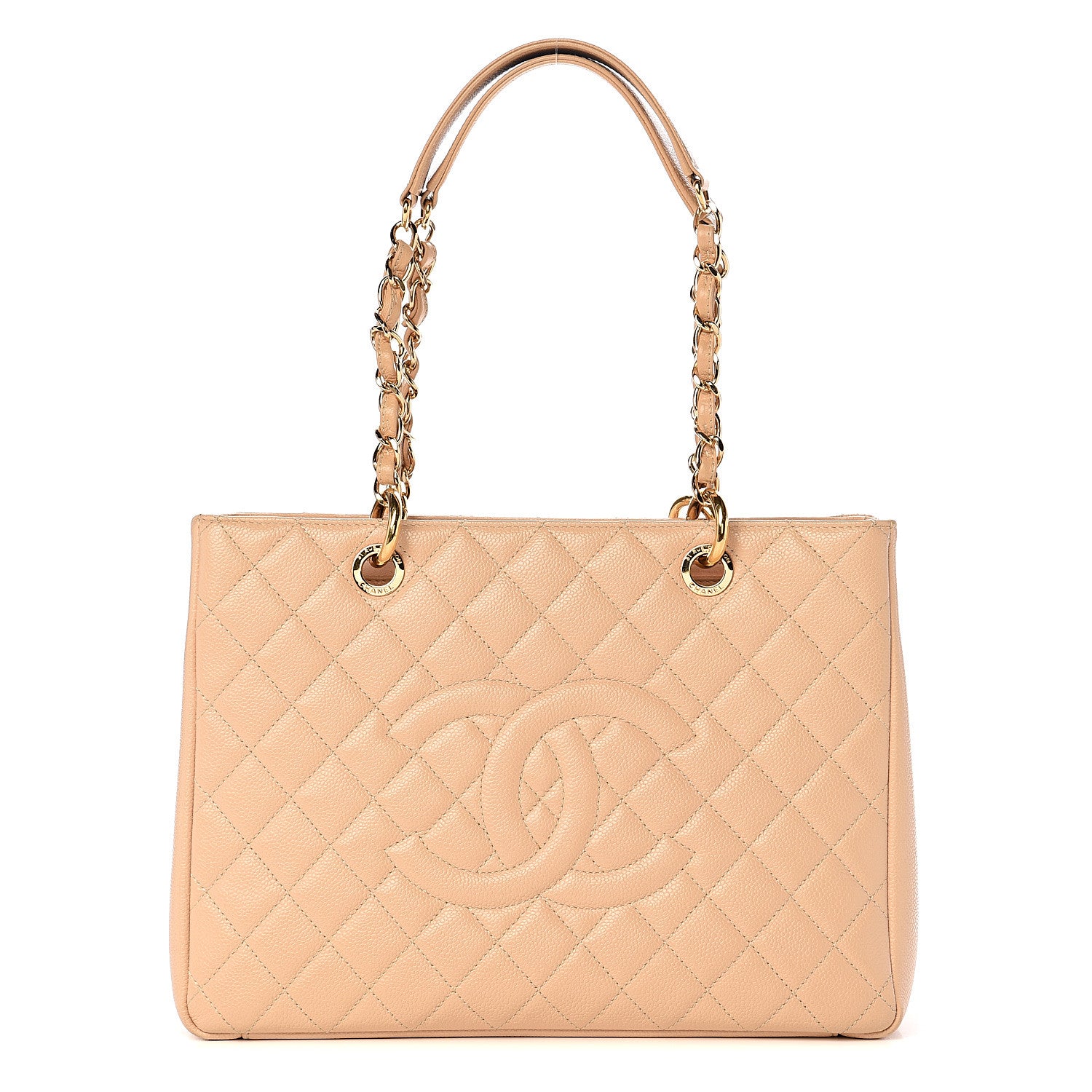 Chanel Caviar Quilted Grand Shopping Tote GST Beige Clair 1 of 10