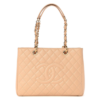 Chanel Caviar Quilted Grand Shopping Tote GST Beige Clair 1 of 10