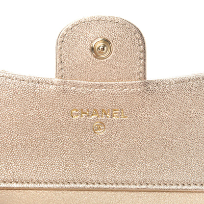 Chanel Metallic Lambskin Quilted Compact Flap Wallet Gold 6 of 8