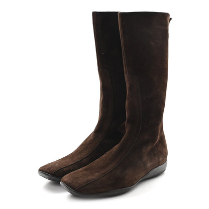 Prada Suede Boots 36.5 Brown 4 of 8