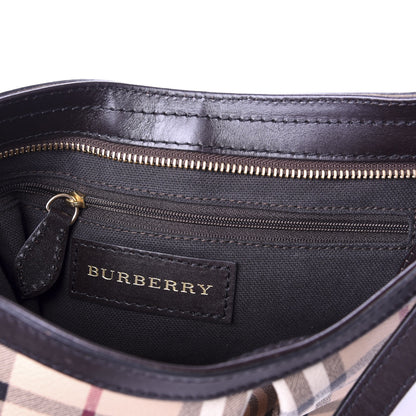 Burberry Haymarket Check Hartham Crossbody Chocolate 6 of 9