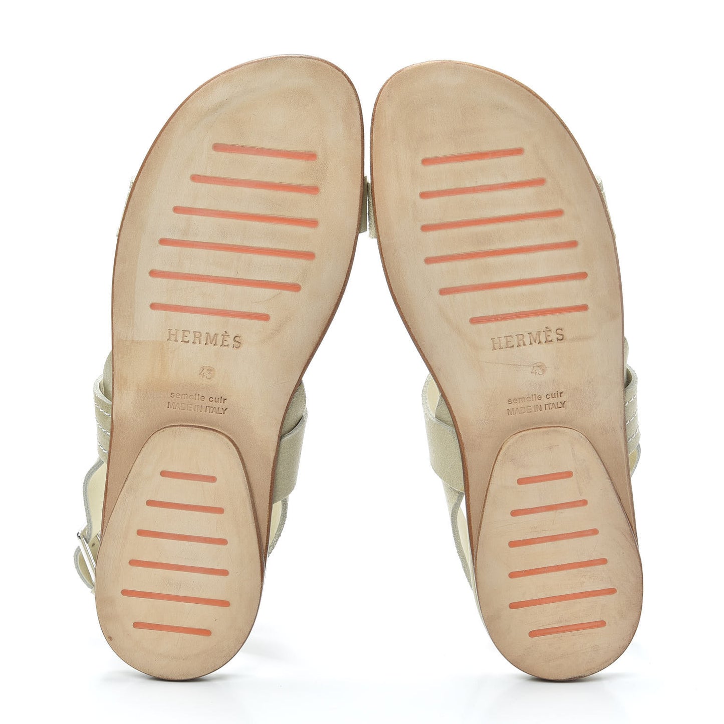 Suede Mens Sandals 43 White