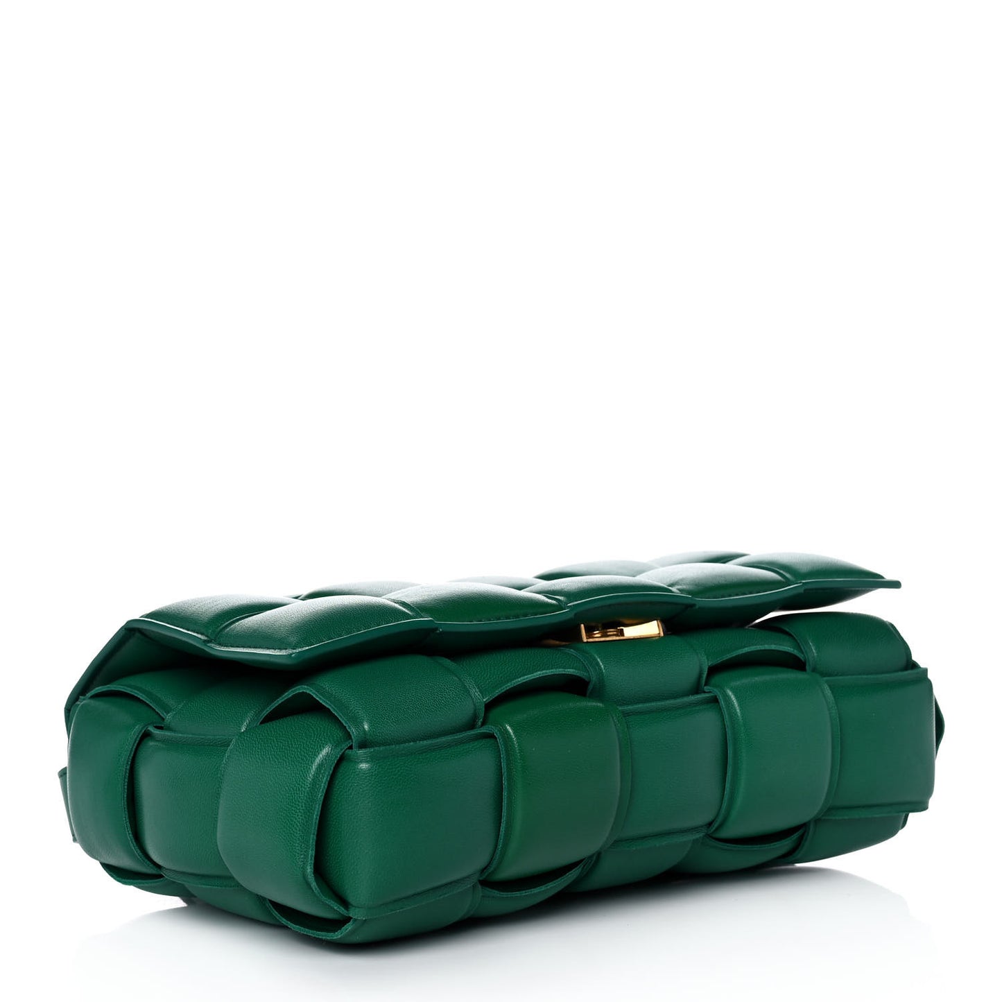 Nappa Maxi Intreccio Padded Cassette Crossbody Bag Racing Green