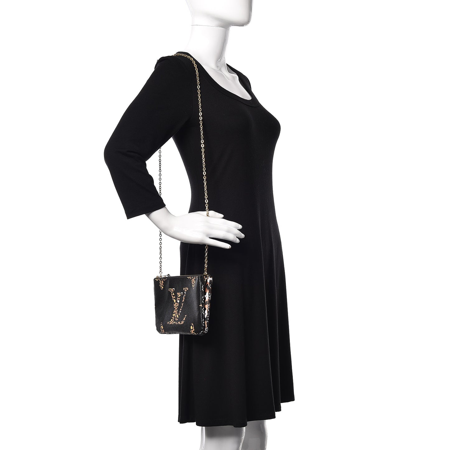 Monogram Giant Jungle Pochette Double Zip Black