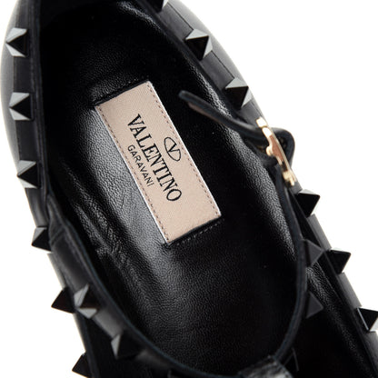 Valentino Garavani Nappa Rockstud Cage Ballerina Flats 39 Black 8 of 9