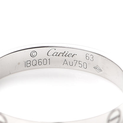 Cartier 18K White Gold 3.5mm LOVE Wedding Band Ring 63 10.25 4 of 4