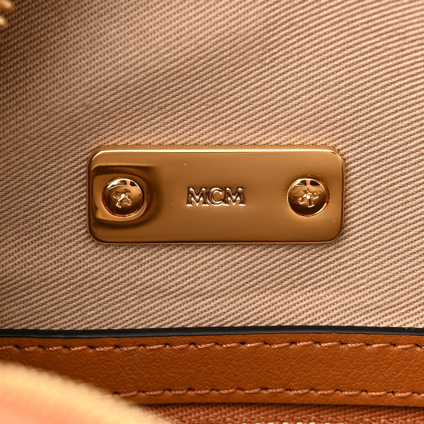 Visetos Medium Boston Bag Cognac