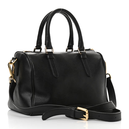 Versace Saffiano Calfskin Palazzo Duffle Bag Black 3 of 8