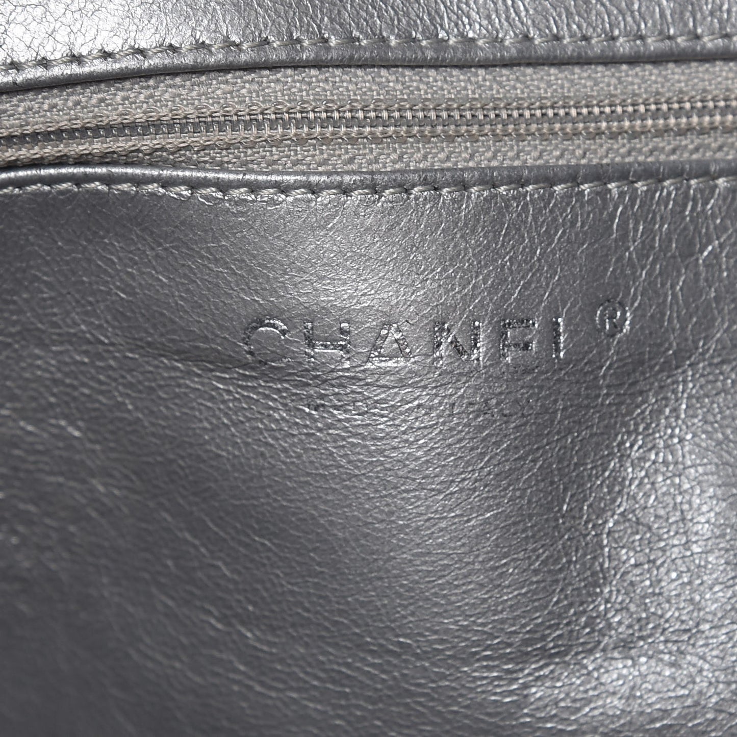 Glazed Caviar East West Modern Chain Tote Black