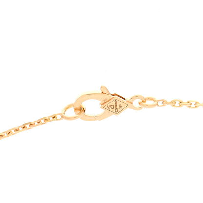 Van Cleef & Arpels 18K Yellow Gold Mother of Pearl Vintage Alhambra Pendant Necklace 6 of 7