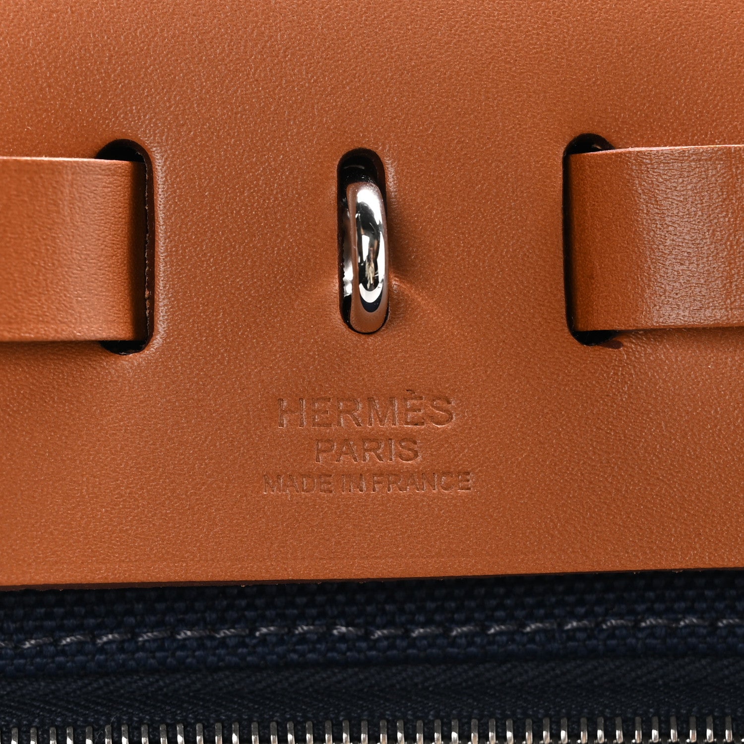 Hermes Toile Vache Hunter Herbag Zip Retourne 31 MM  Bleu Marine 7 of 13