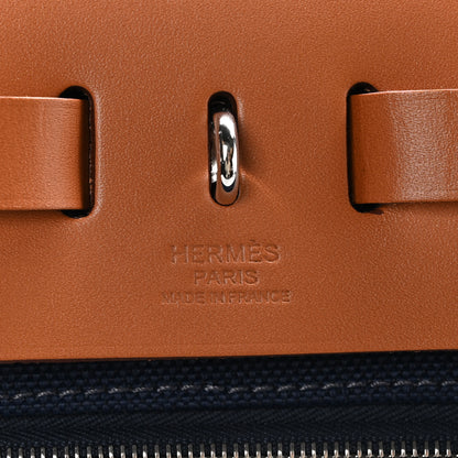 Hermes Toile Vache Hunter Herbag Zip Retourne 31 MM  Bleu Marine 7 of 13