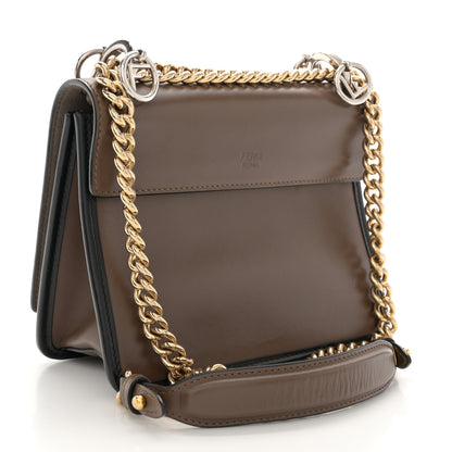 Fendi Vitello Century F is Fendi Bi-Color FF 1974 Embossed Small Kan I Shoulder Bag Maya Black 3 of 13