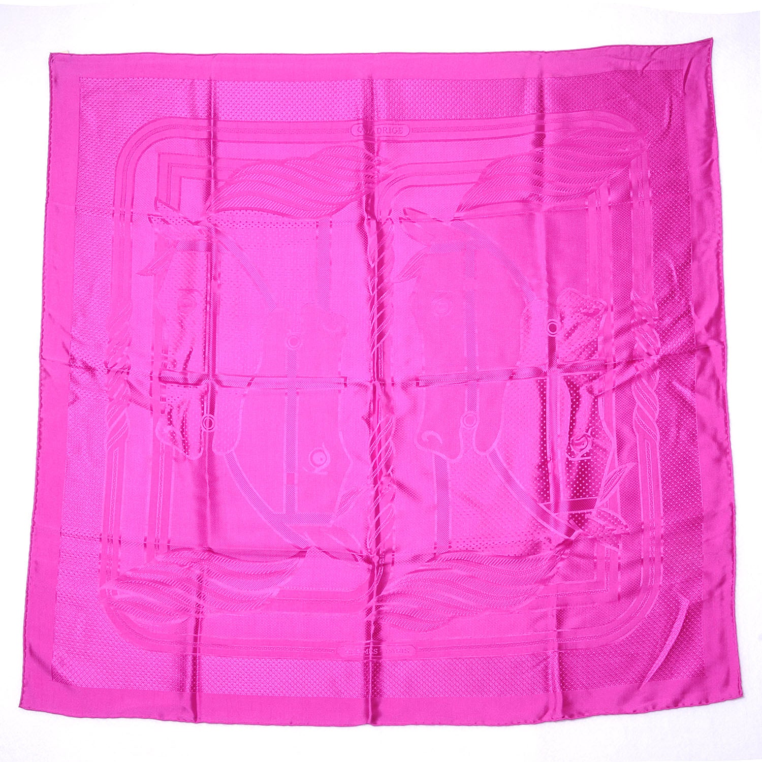 Hermes Silk Quadridge Scarf 90 Hot Pink 2 of 6