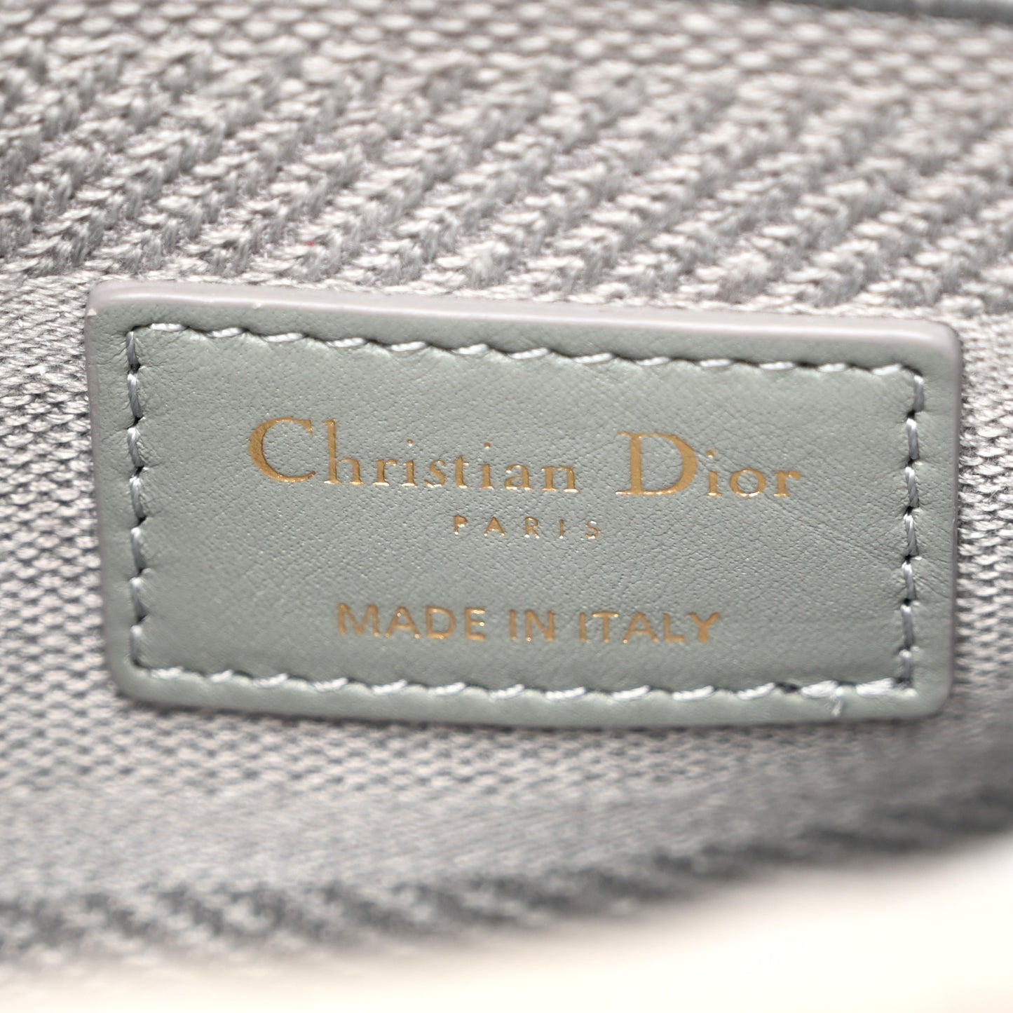 Canvas Embroidered Cannage Medium Lady D-Lite Gray