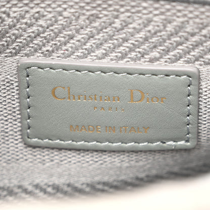 Christian Dior Canvas Embroidered Cannage Medium Lady D-Lite Gray 6 of 12