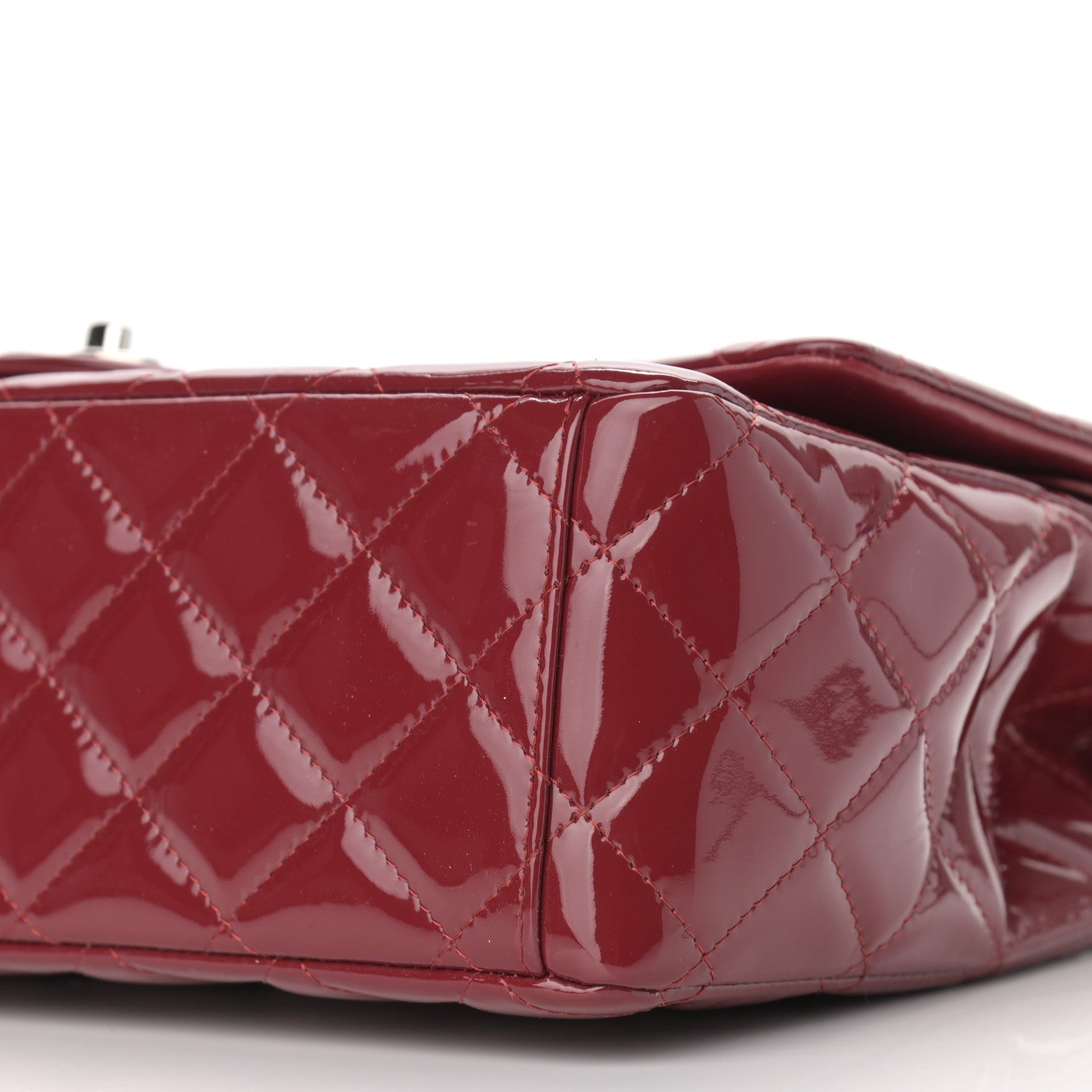 Chanel Patent Quilted Maxi Double Flap Red 9 of 13