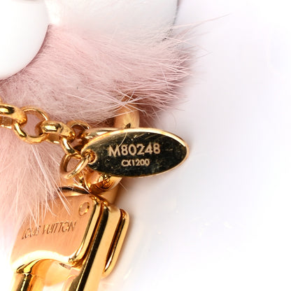 Louis Vuitton Resin Wood Mink Fur Vivienne Snowboard Bag Charm Key Holder 4 of 4