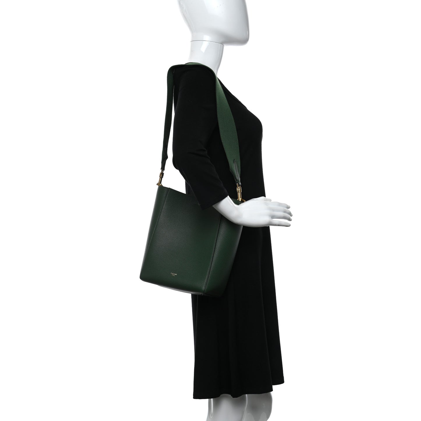 Soft Grained Calfskin Small Sangle Bucket Bag Amazone