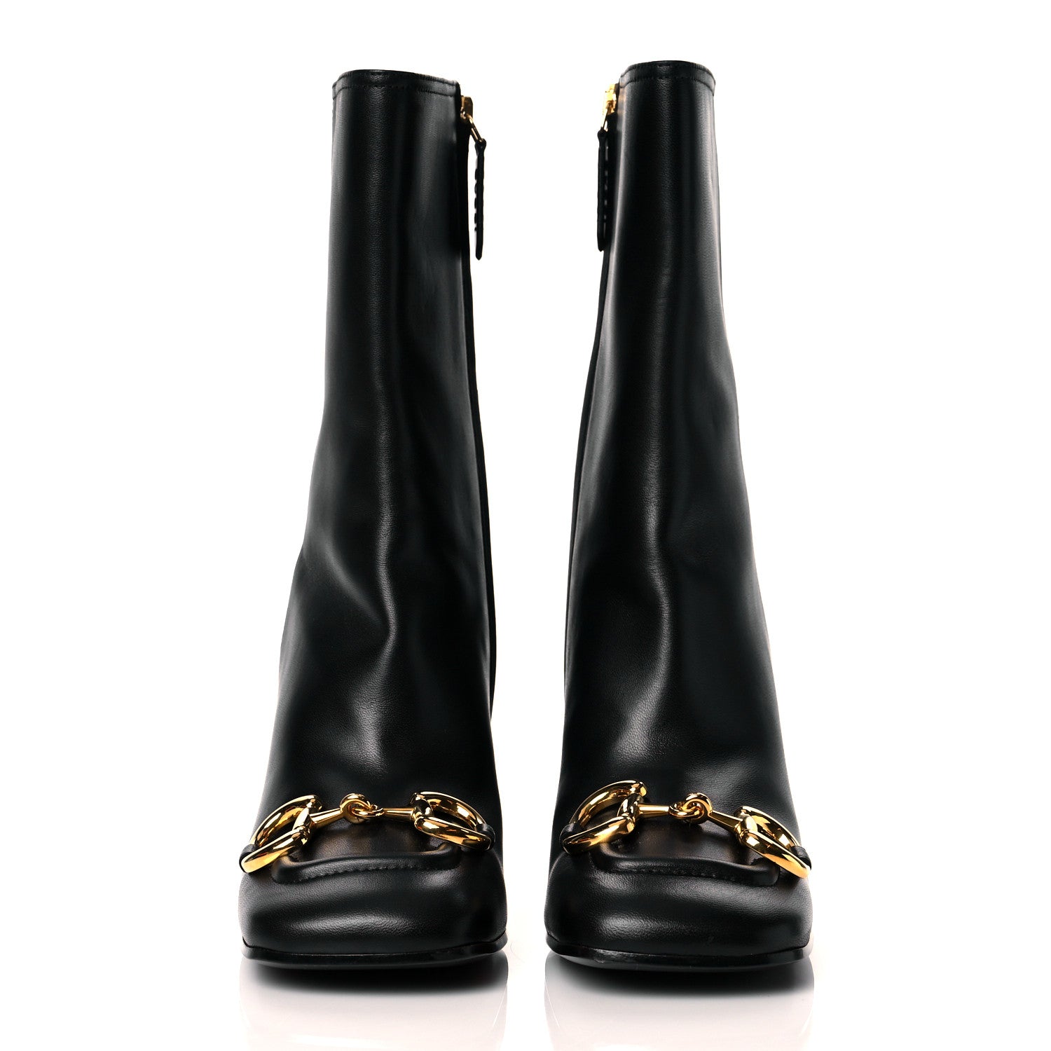 Gucci Nappa Horsebit Ankle Boots 39 Black 2 of 10