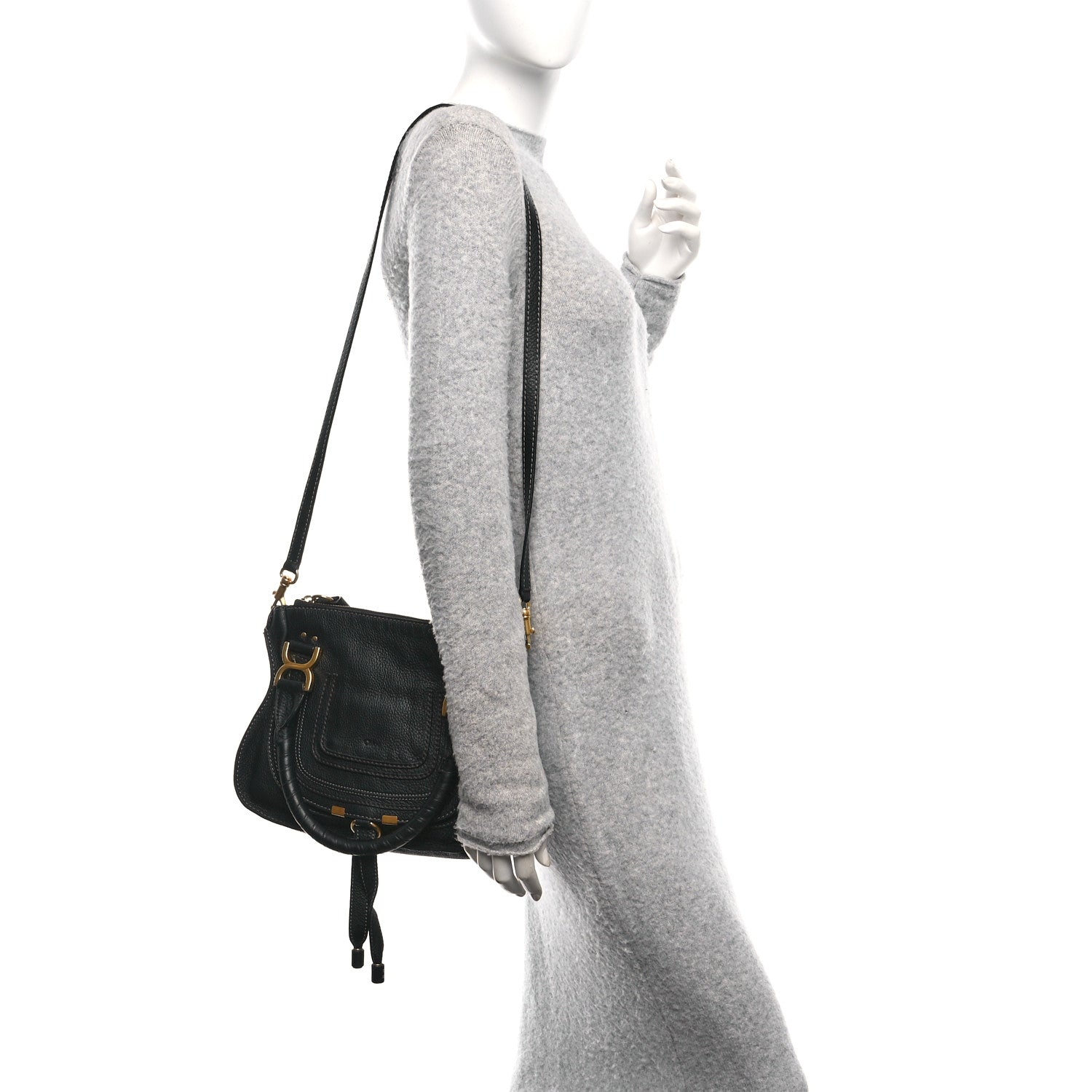 Chloe Calfskin Small Marcie Satchel Black 2 of 9