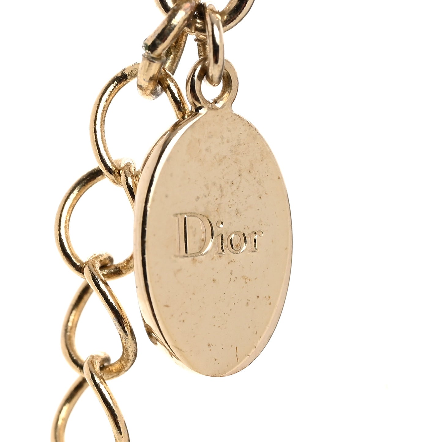 Crystal Pearl Tell Me Dior Zodiac Aries Necklace Gold