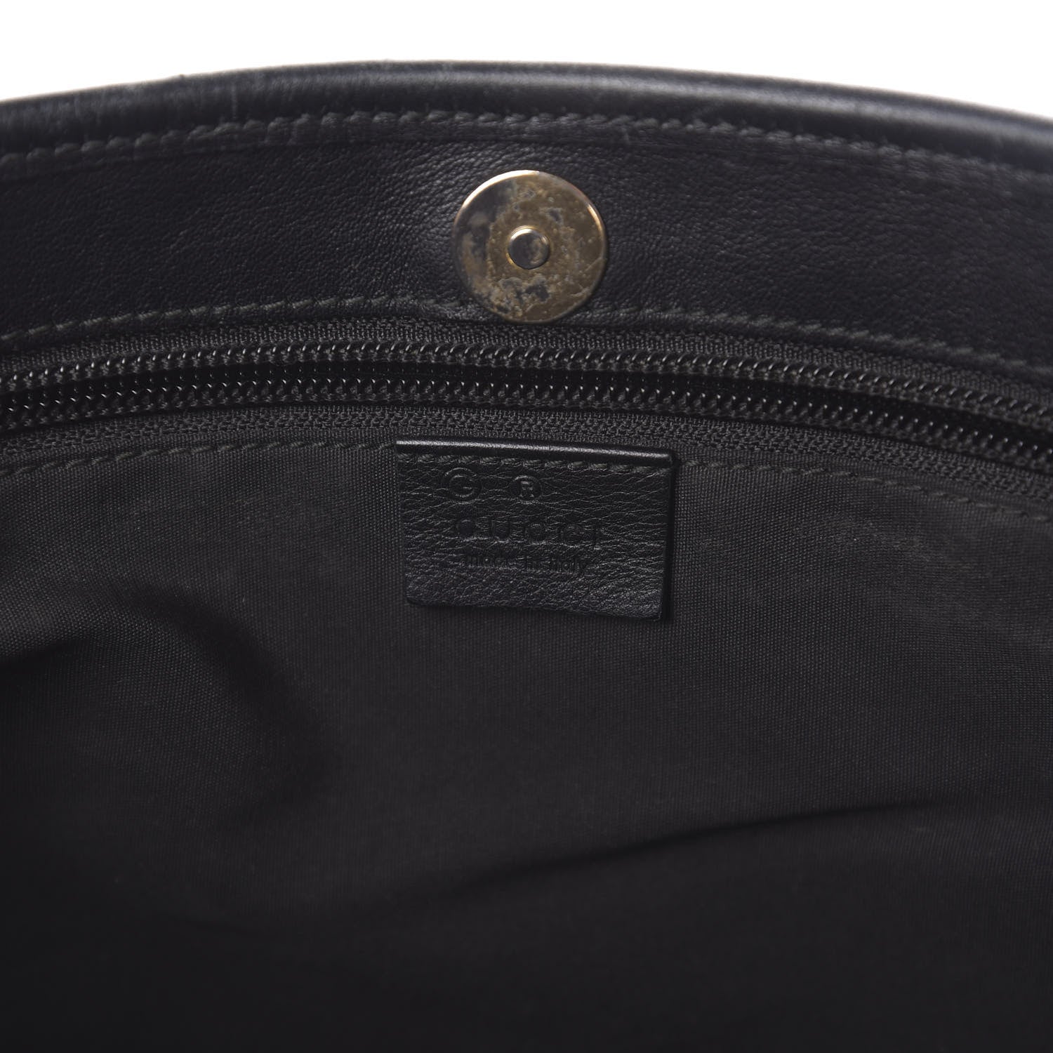 Gucci Calfskin Horsebit Embossed Joy Tote Black 6 of 10