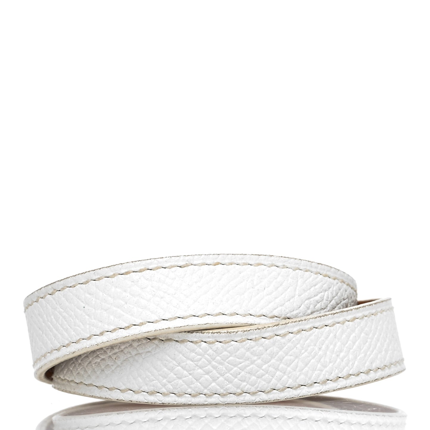 Epsom Kelly Double Tour Bracelet S White
