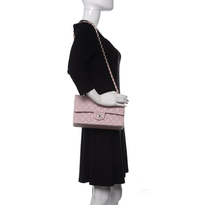 Chanel Caviar Quilted Medium Double Flap Light Pink 2 of 11
