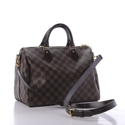 Louis Vuitton Damier Ebene Speedy Bandouliere 30 3 of 9