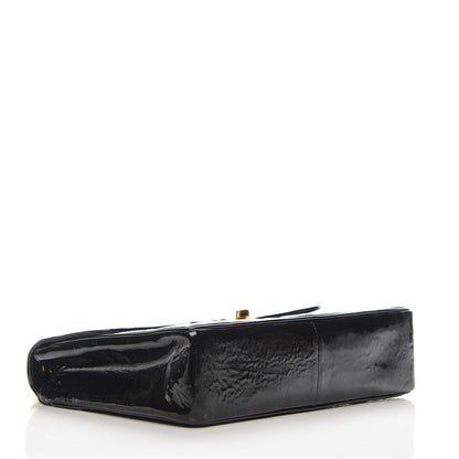 Chanel Patent Vertical Quilted Jumbo Single Flap Black 5 of 12