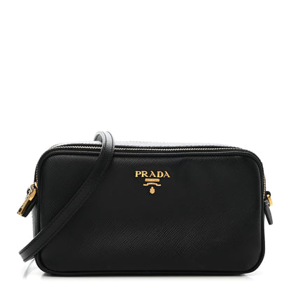 Prada Saffiano Mini Camera Crossbody Bag Black 2 of 10