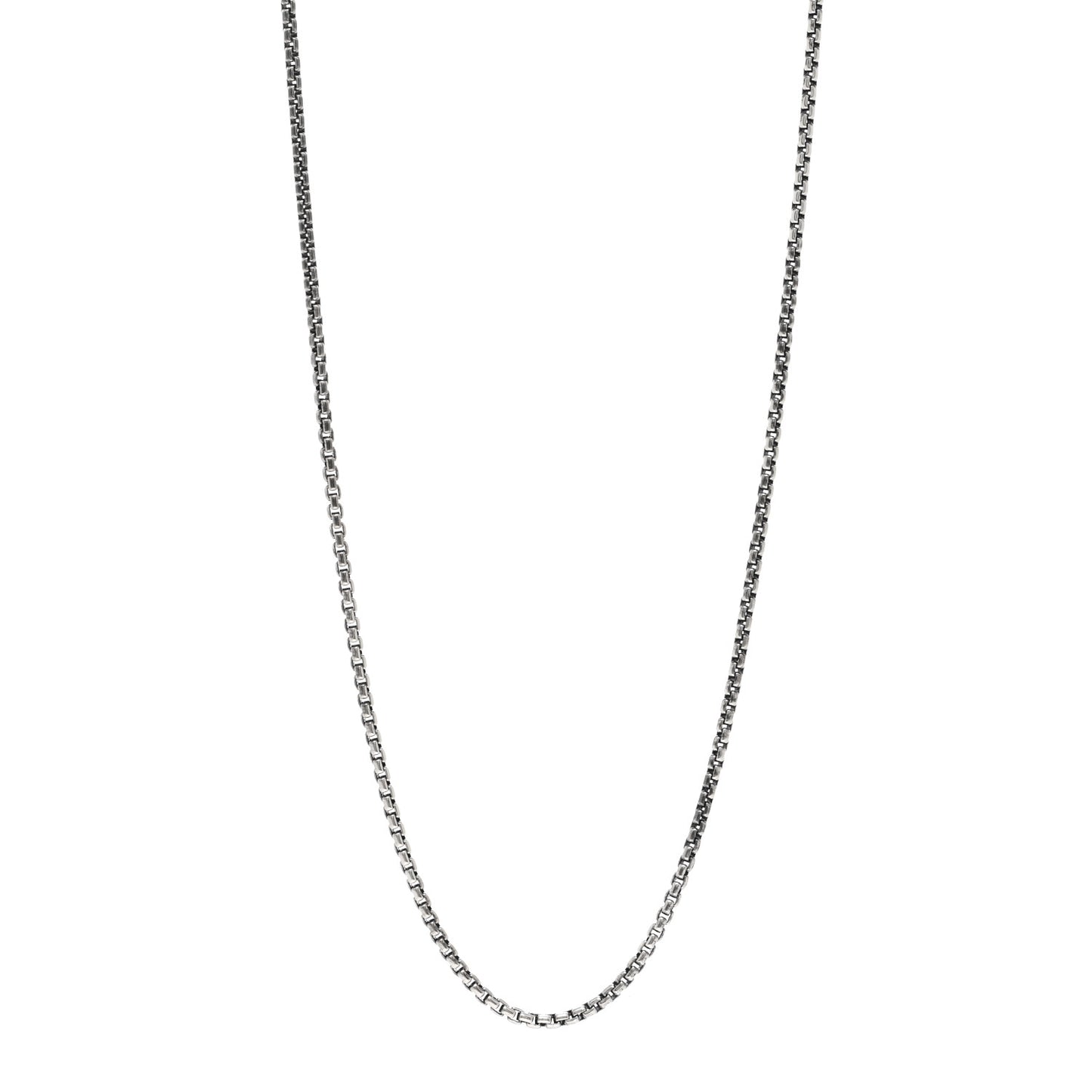 Sterling Silver 2.7mm Small Box Chain Necklace 22"