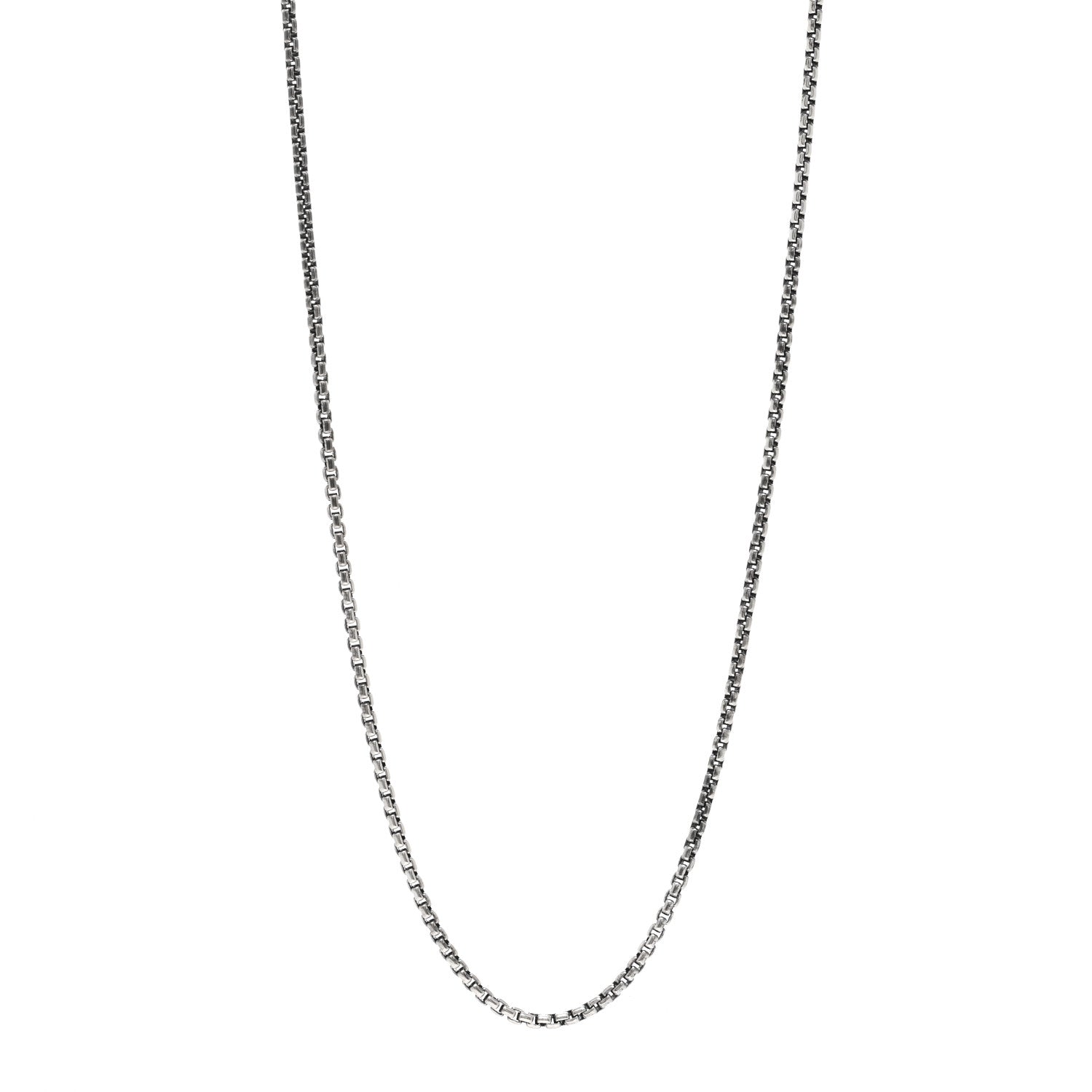 David Yurman Sterling Silver 2.7mm Small Box Chain Necklace 22" 1 of 4