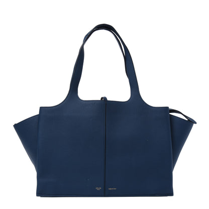 Celine Baby Grained Calfskin Medium Tri-Fold Bag Steel Blue 1 of 21