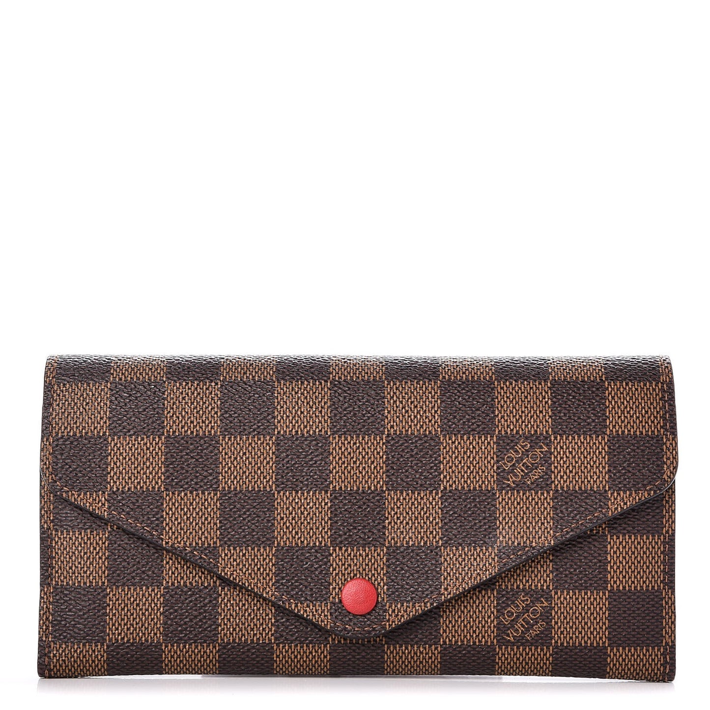 Damier Ebene Josephine Wallet Red